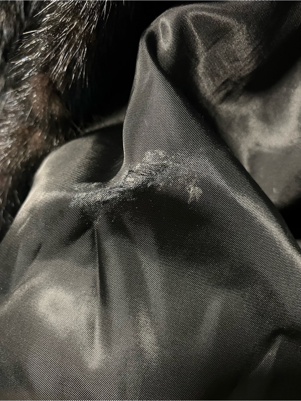 Vintage Dennis Basso Black Mink Fur Long Coat - Women's Luxury Outerwear - Picture 9 of 9
